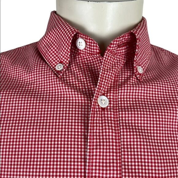 Todd Snyder New York Red/White Check L/S Dress Shirt Size Small - Picture 3 of 10